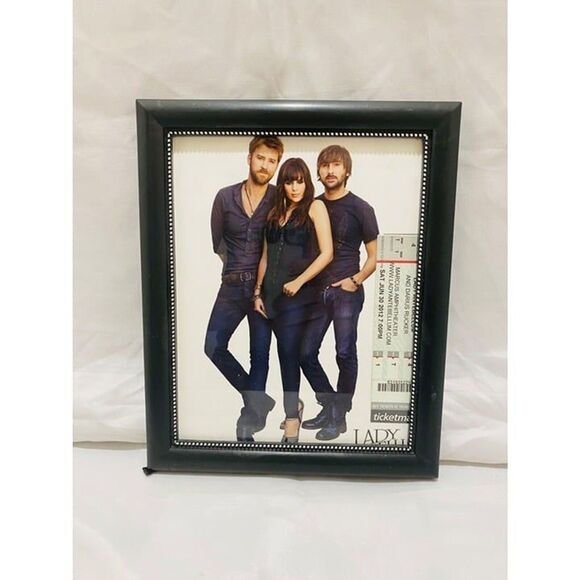 Framed Lady Antebellum Head Shot Photo From Show and 2012 Concert Ticket 8 X 10 - Picture 2 of 4